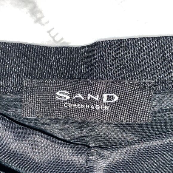 Sand Copenhagen Wool Blend Tweed Wide Leg High-Rise Pants Black White 34 /XS‎ - Picture 13 of 16